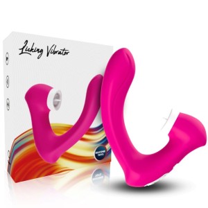 Armony Secretkiss Licking Vibrating Clit & Vibrator Curved Fuchsia