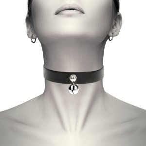 Coquette Chic Desire Vegan Leather Necklace Woman Rattle Accessory