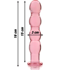 Nebula Series By Ibiza Model 10 Dildo Borosilicate Glass Pink 16.5 Cm -o- 3.5 Cm