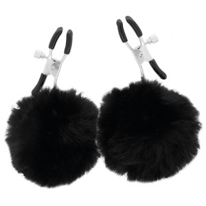 Darkness Nipple Clamps With Pom Poms 1