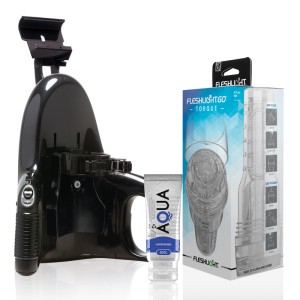 Fleshlight Go Masturbador Torque Ice + Universal Launch + Aqua Quality Lubricant 50 Ml