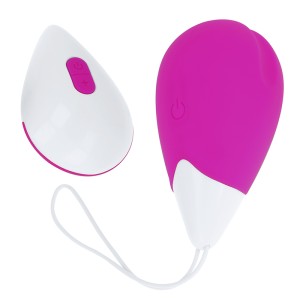 Ohmama Textured Vibrating Egg 10 Modes Purple And White