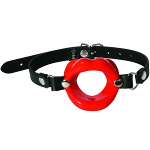 Sex & Mischief Silicone Red Lips Black