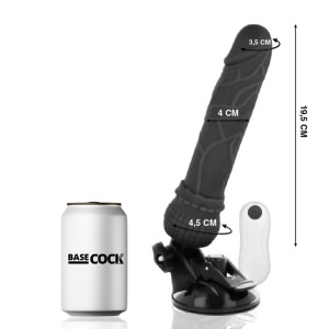 Basecock Realistic Vibrator Remote Control Black 19.5 Cm -o- 4 Cm