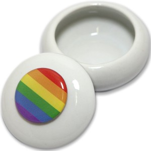 Pride Round Jewellery Box With Lgbt Flag