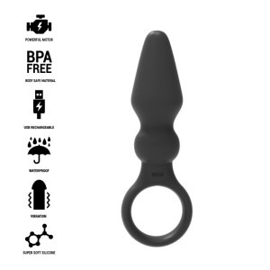 Black&silver Ozzy Powerful Silicone Anal Plug