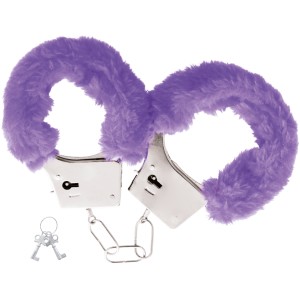 Darkness Lilac Lined Metal Handcuffs