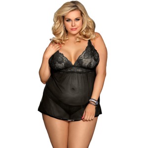Subblime Queen Plus Breast Lace Babydoll