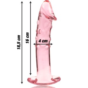 Nebula Series By Ibiza Model 19 Dildo Borosilicate Glass Pink 18.5 Cm -o- 4 Cm