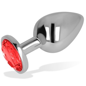 Ohmama Anal Plug With Red Crystal 7 Cm