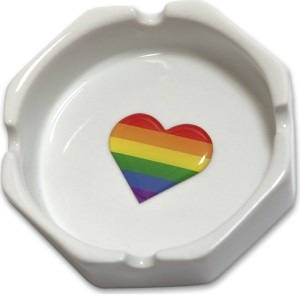 Pride Large Orthogonal Ashtray With The Lgbt Flag
