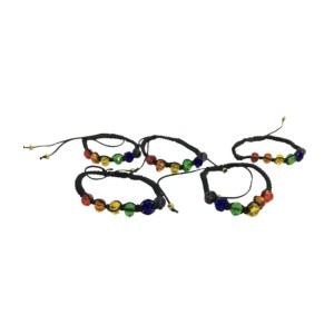 Pride Lgbt Flag Glass Ball Bracelet