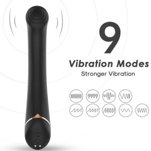 Armony Vibrator Falt Head Silicone Black