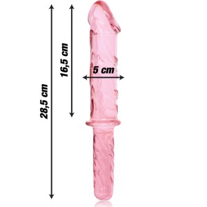 Nebula Series By Ibiza Model 24 Dildo Borosilicate Glass Pink 28.5 Cm -o- 5 Cm