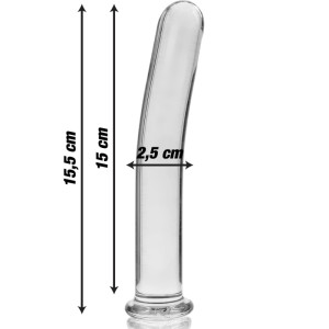 Nebula Series By Ibiza Model 9 Dildo Borosilicate Glass Clear 15.5 Cm -o- 2.5 Cm