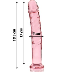 Nebula Series By Ibiza Model 16 Dildo Borosilicate Glass Pink 18.5 Cm -o- 3 Cm