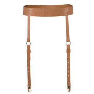 Maze Suspender Belt Brown