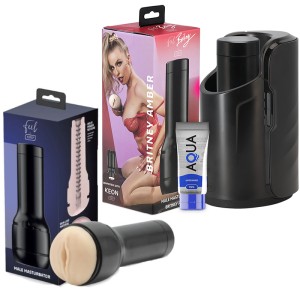 Kiiroo Pack Keon + Feel Britney Amber + Feel Stroker + Aqua Quality 50 Ml