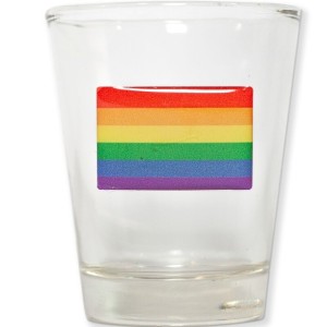 Pride Cubic Glass Shot Glass