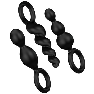 Satisfyer Anal Plugs Set 3 Pcs Black