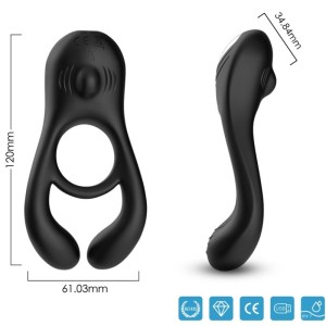 Armony Veyron Double Vibrator Ring Toy For Couples Black