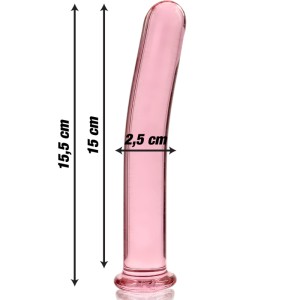 Nebula Series By Ibiza Model 9 Dildo Borosilicate Glass Pink 15.5 Cm -o- 2.5 Cm