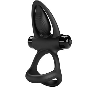Pretty Love Vibrating Ring 10 Vibrations Black Silicone