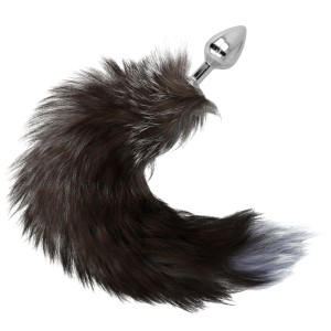 Darkness 7 Cm Butt Plug And 40 Cm Brown And Grey Tail