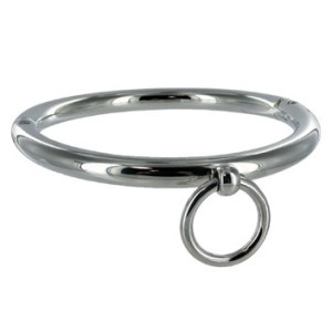 Metal Hard Bdsm Necklace With Ring 18cm