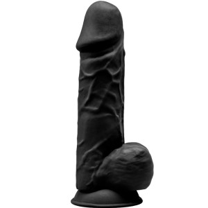 Silexd Model 1 Realistic Penis Premium Silexpan Silicone Black 21.5 Cm