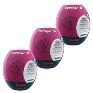 Satisfyer 3 Masturbator Eggs Bubble