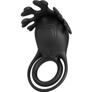 Pretty Love Ruben Vibrator Ring 7 Vibrations Black Silicone