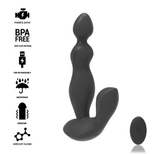 Black&silver Cora Anal Plug Silicone Remote Control