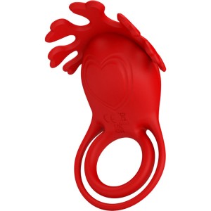 Pretty Love Ruben Vibrator Ring 7 Vibrations Silicone Red