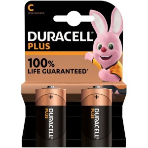 Duracell Plus  Power Battery Alcalina C Lr14 2 Units