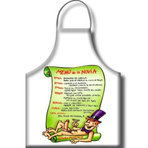 Diablo Picante Girlfriend Menu Apron Spanish Text