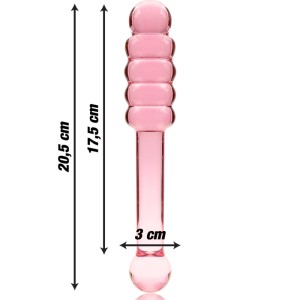 Nebula Series By Ibiza Model 20 Dildo Borosilicate Glass Pink 20.5 Cm -o- 3 Cm