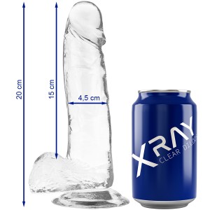 X Ray Clear Cock With Balls 20 Cm -o- 4.5 Cm