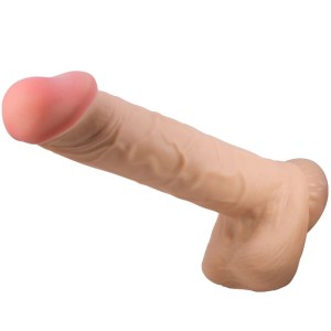 Pretty Love Sliding Skin Series Realistic Dildo With Sliding Skin Suction Cup Flesh 26 Cm