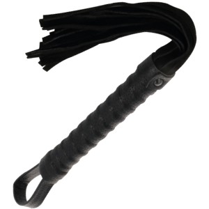 Darkness Black Bondage Whip With Leather Handle