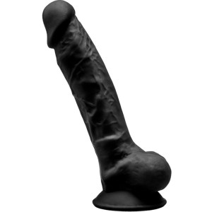 Silexd Model 1 Realistic Penis Premium Silexpan Silicone Black 17.5 Cm
