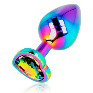 Ohmama Iridescent Heart Anal Plug Size M