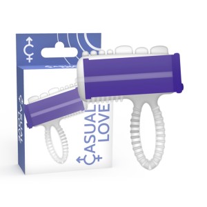 Casual Love Ring Tongue Vibrating Purple