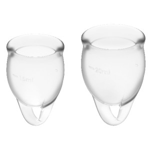 Satisfyer Feel Confident Menstrual Cup Clear 15 + 20 Ml