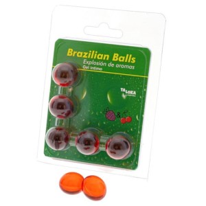 Taloka 5 Brazilian Balls Strawberry & Cherry Intimate Gel