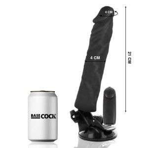 Basecock Realistic Vibrator Remote Control Black 21 Cm -o- 4 Cm