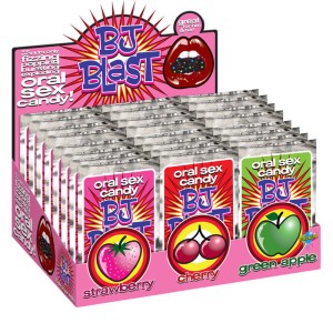 Pipedreams Bj Blast Strawberry / Cherry And Green Apple Display 36 Pc