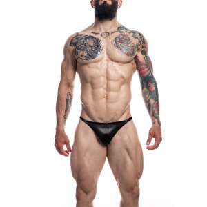 Cut4men Brazilian Brief Black Leatherette M