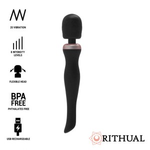 Rithual Powerful Rechargeable Akasha Wand 2.0 Black