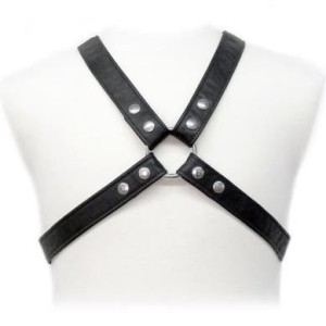 Leather Body Lasic Harness In Garment